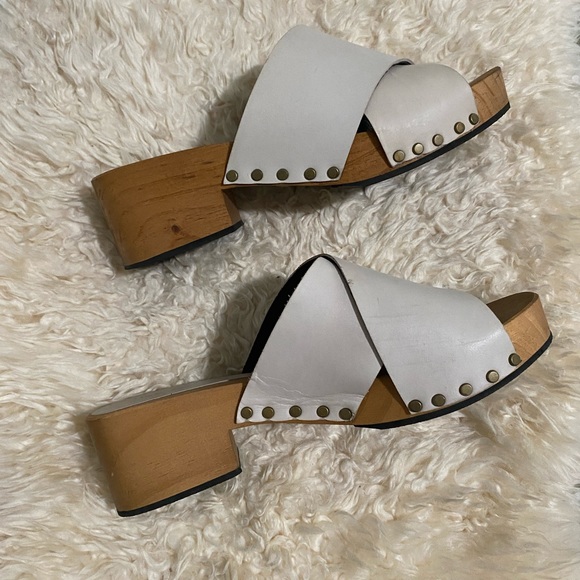 Lisa B natural wood and leather mule size 40 - Picture 4 of 5